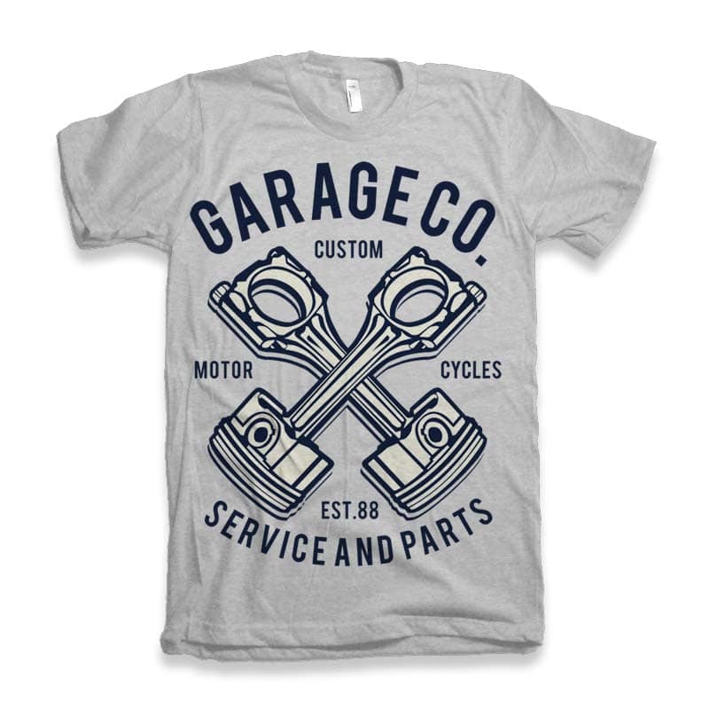 Garage Co Vector t-shirt design tshirt design for merch by amazon