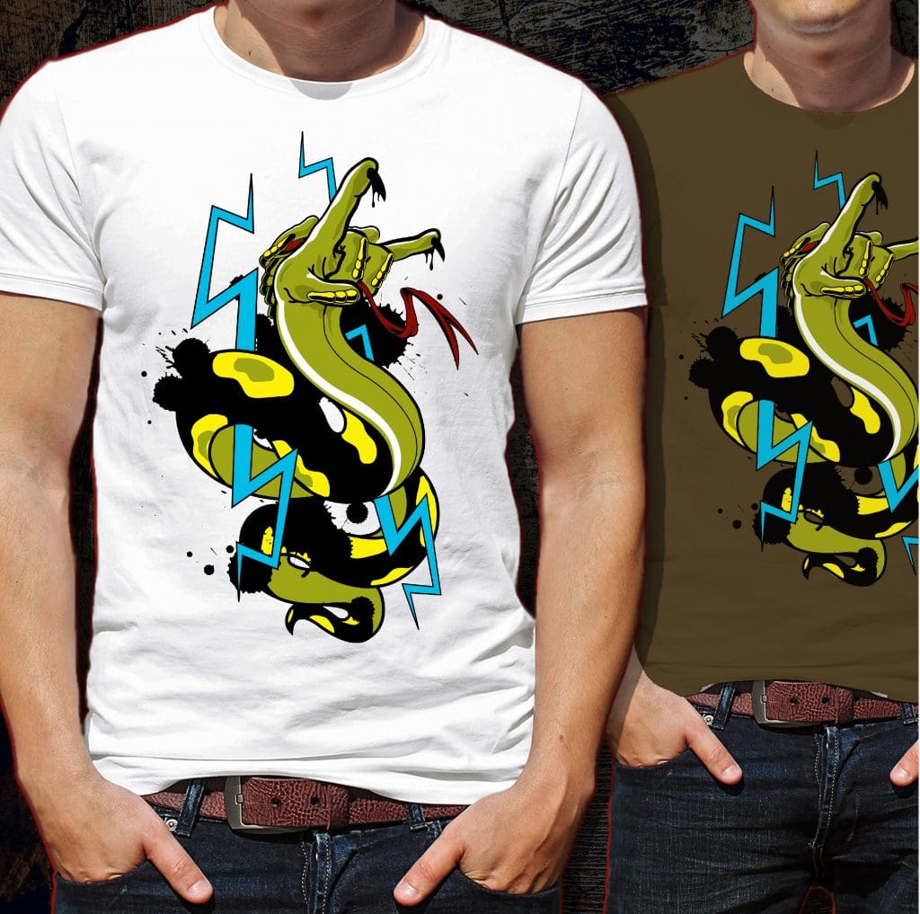 Hell Snake Tshirt Design tshirt design for merch by amazon