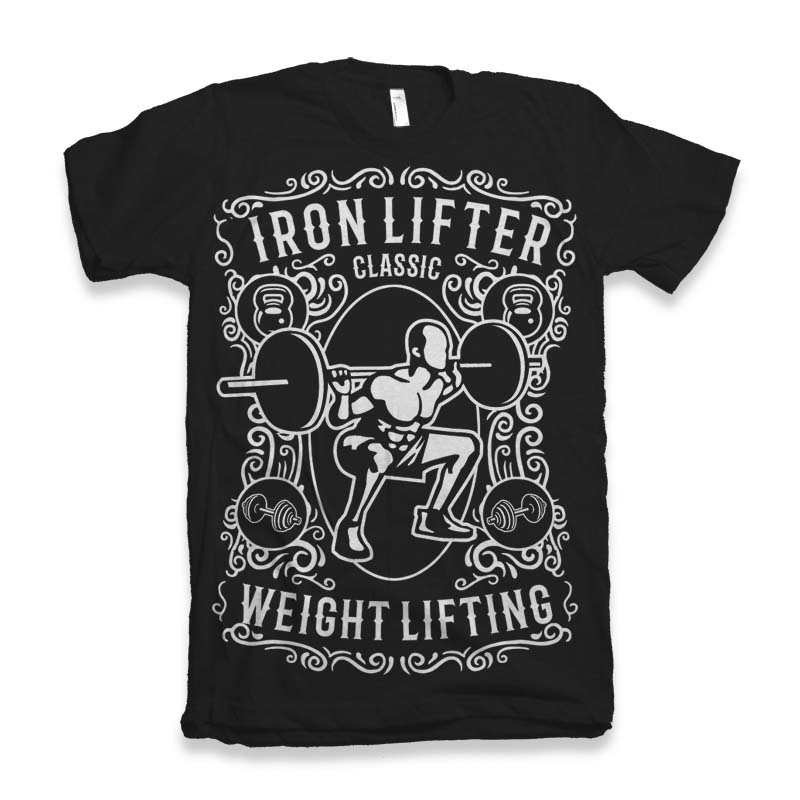 Iron Lifter t shirt design png