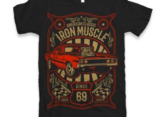Iron Muscle Graphic tee design