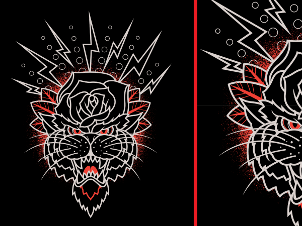 Mister roser panther tshirt design