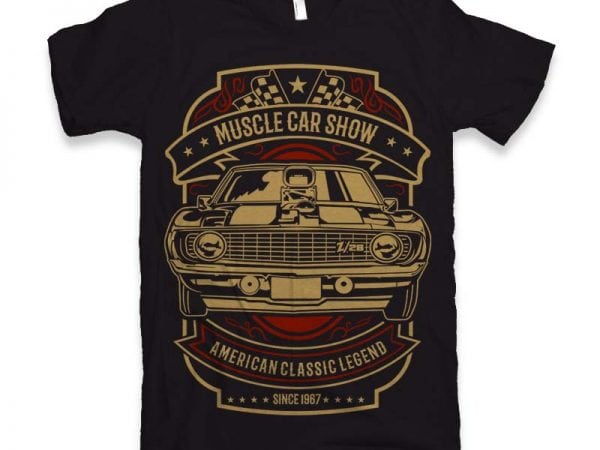 Muscle Car Show t-shirt design - Buy t-shirt designs