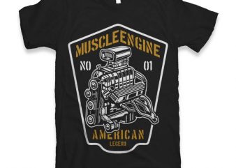 Muscle Engine Graphic tee design