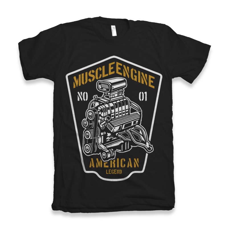 Muscle Engine Graphic tee design t shirt design graphic