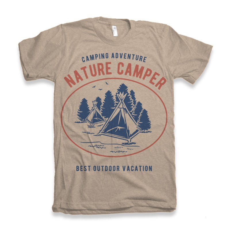 Nature Camper Tshirt design t shirt design graphic