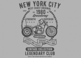 New York City Speedway T-shirt design