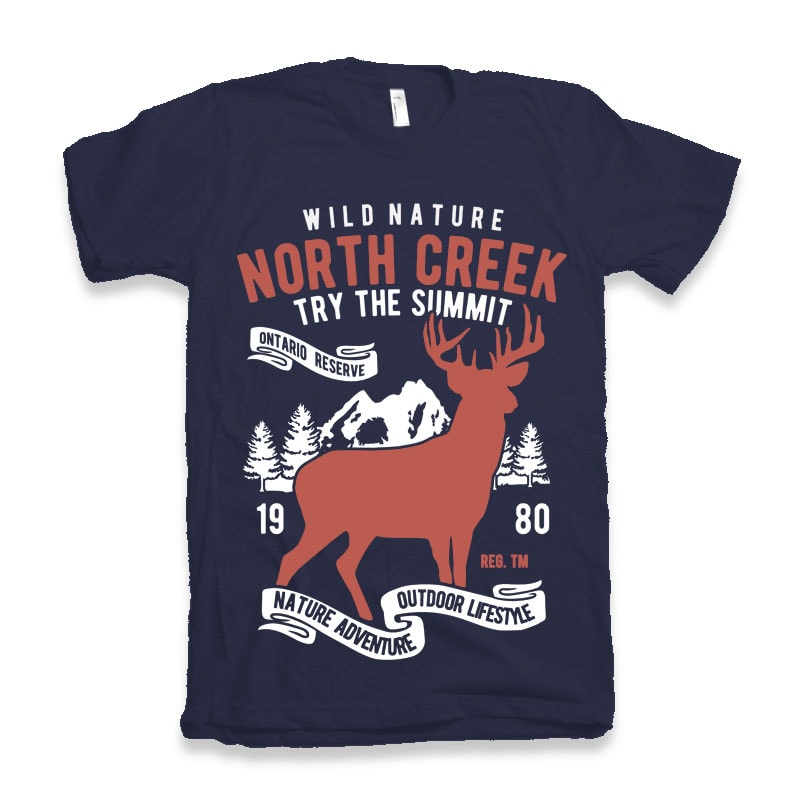 North Creek Deer Nature buy tshirt design