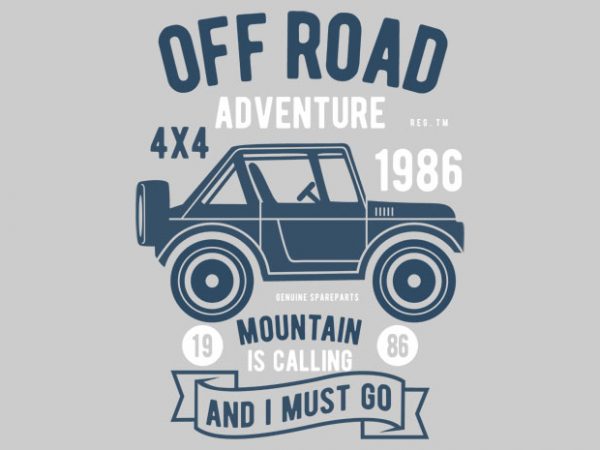 Off road adventure tshirt design