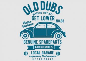 Old Dubs Vector T-shirt Design