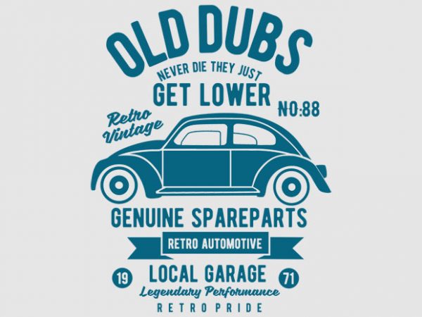 Old dubs vector t-shirt design