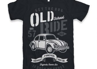 Old School Ride T-shirt design