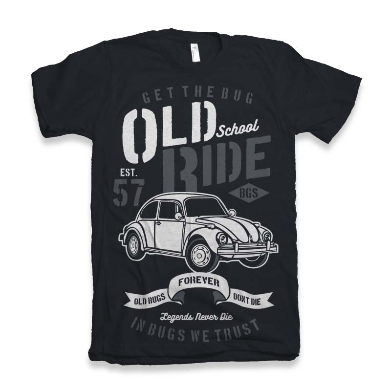 Old School Ride T-shirt design t shirt design graphic