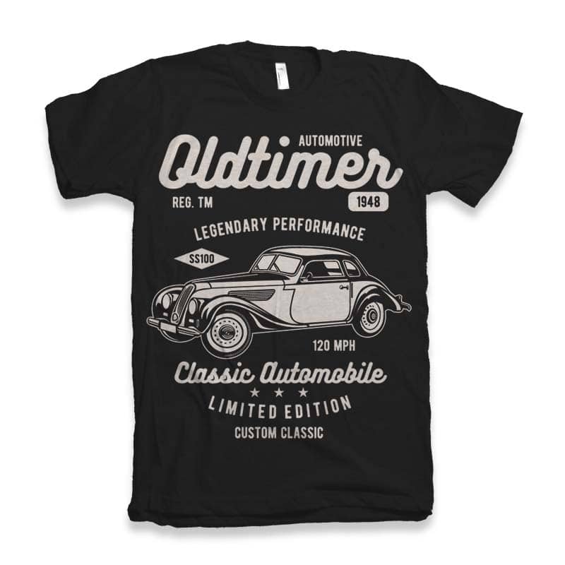 Oldtimer t-shirt design tshirt-factory.com