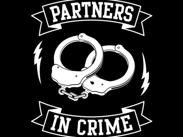 Partner in crime t shirt design for sale