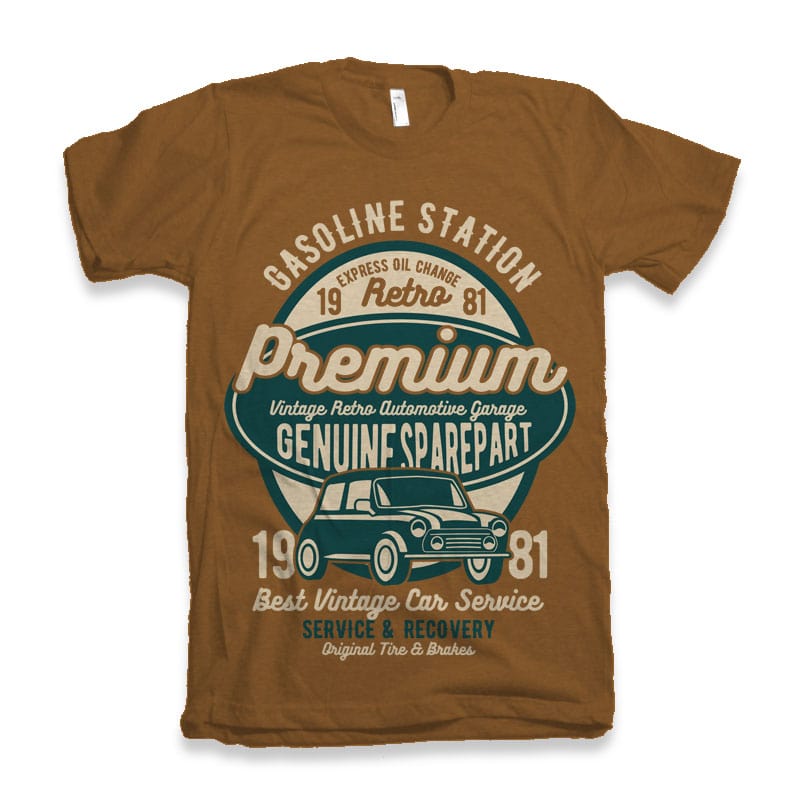 Premium Garage t-shirt design tshirt design for merch by amazon