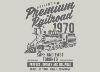 Premium Railroad t-shirt design