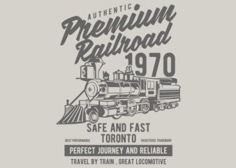 Premium Railroad t-shirt design