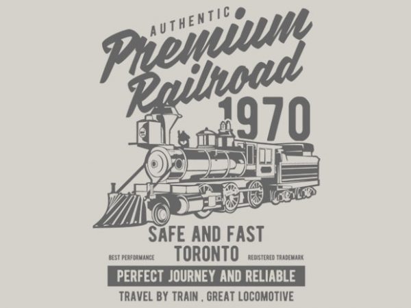 Premium railroad t-shirt design