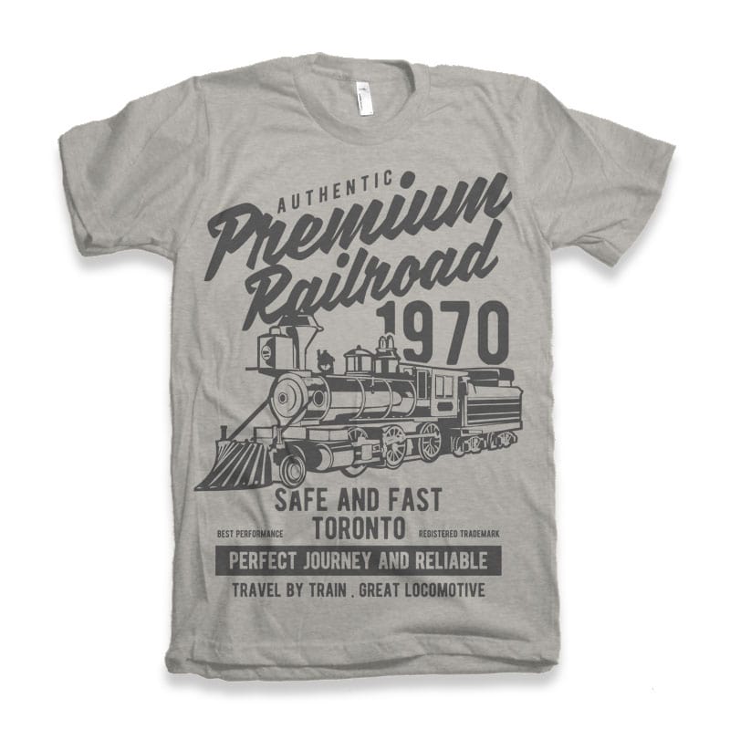 Premium Railroad t-shirt design t shirt design graphic