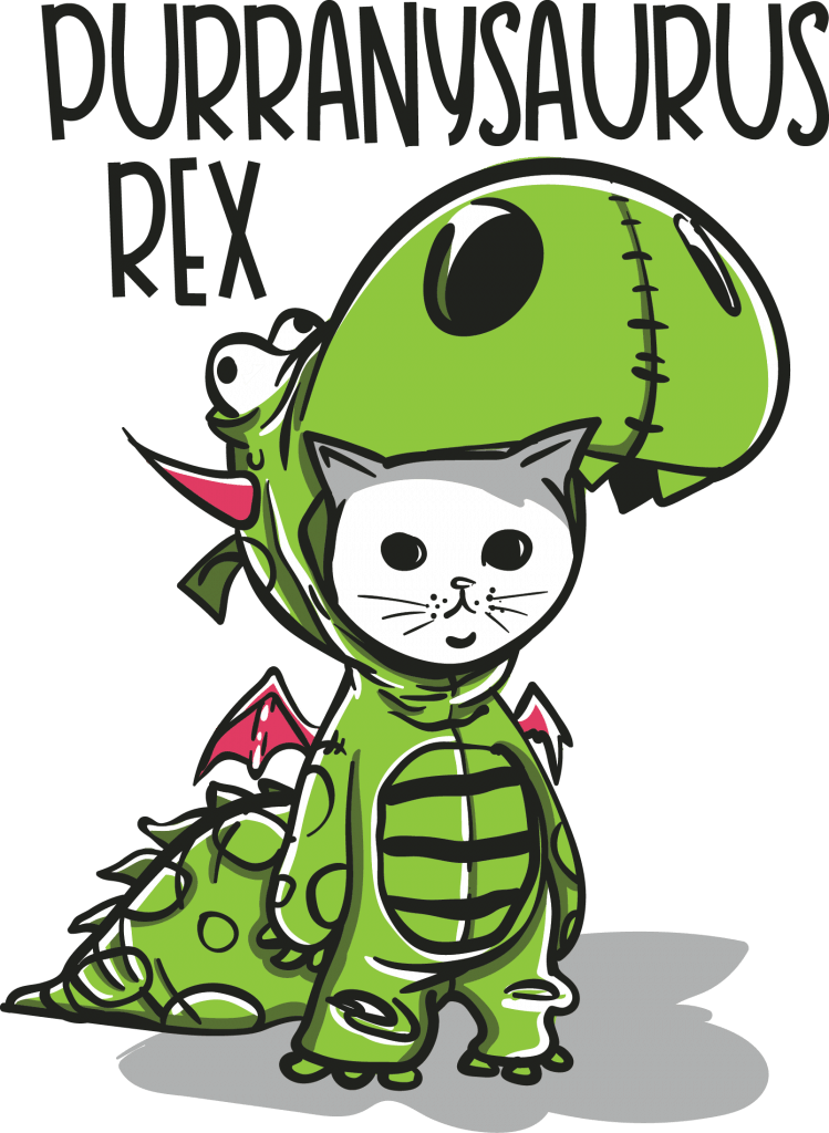 Purranysaurus rex t-shirt designs for merch by amazon