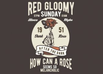 Red Gloomy Sunday t-shirt design