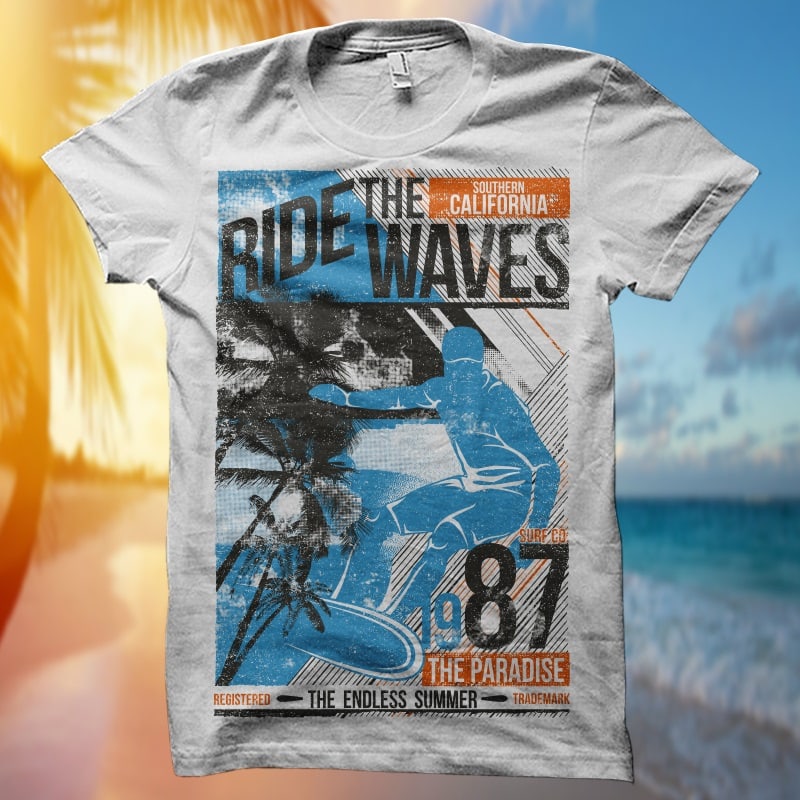 Exclusive T-Shirt Design Bundle – Surfing Themes – Volume 1