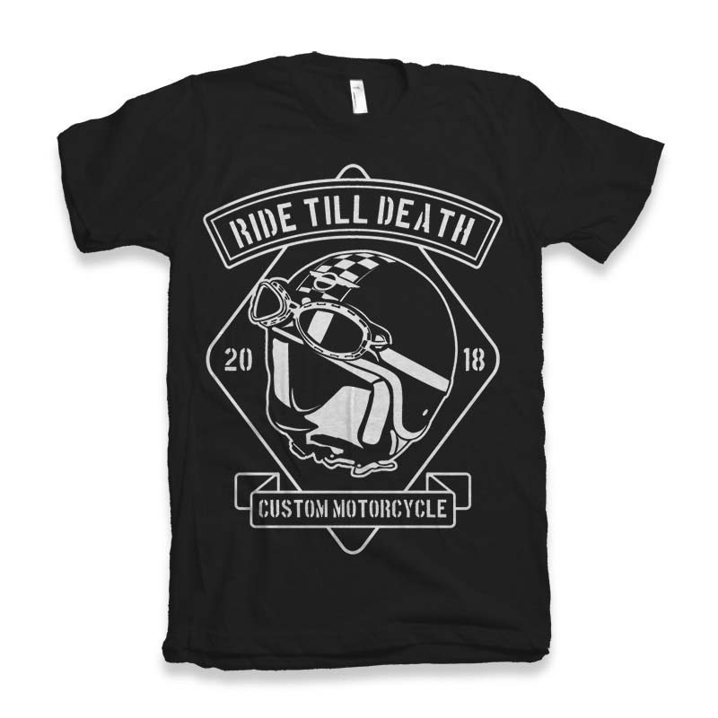 Ride Till Death Graphic tee design tshirt-factory.com