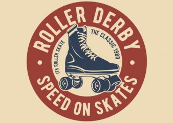 Roller Derby vector t-shirt design