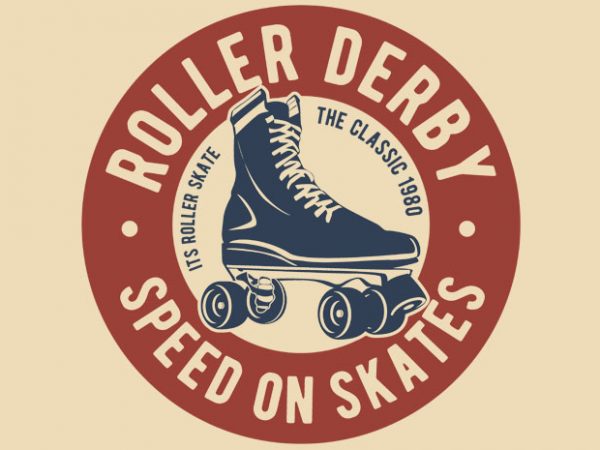 Roller derby vector t-shirt design