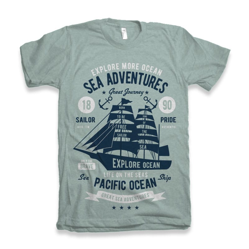 Sea Adventures t-shirt design t shirt designs for teespring
