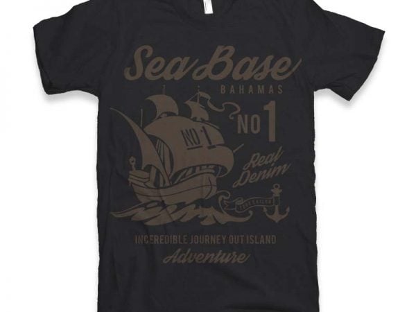 Sea base graphic tee design