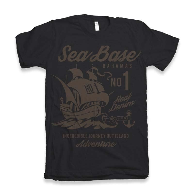 Sea Base Graphic tee design tshirt-factory.com