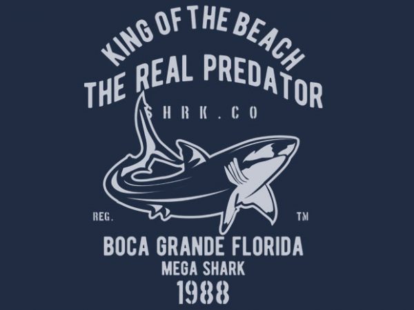 Shark real predator t-shirt design