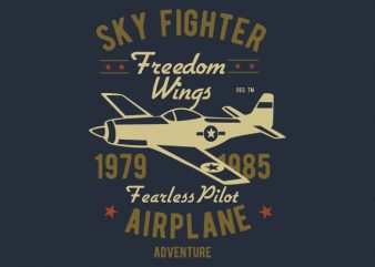 Sky Fighter Fearless Pilot t-shirt design