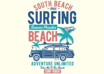 South Beach vector t-shirt design