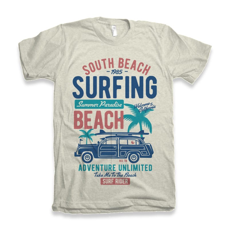 South Beach vector t-shirt design t shirt designs for teespring
