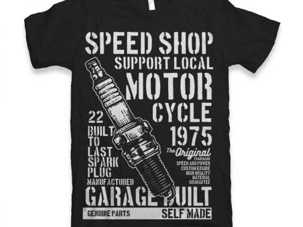 Spark plug graphic tee design