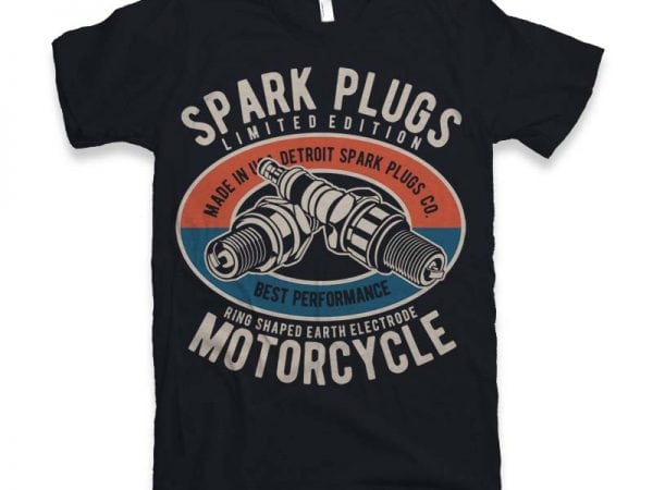 Spark plugs vector t-shirt design