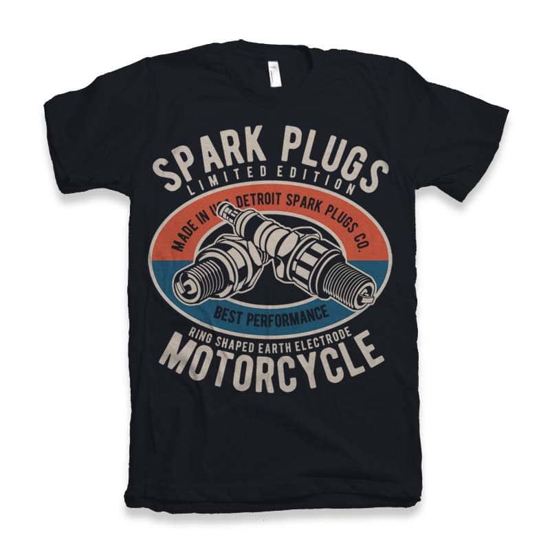 Spark Plugs Vector t-shirt design t-shirt designs for merch by amazon