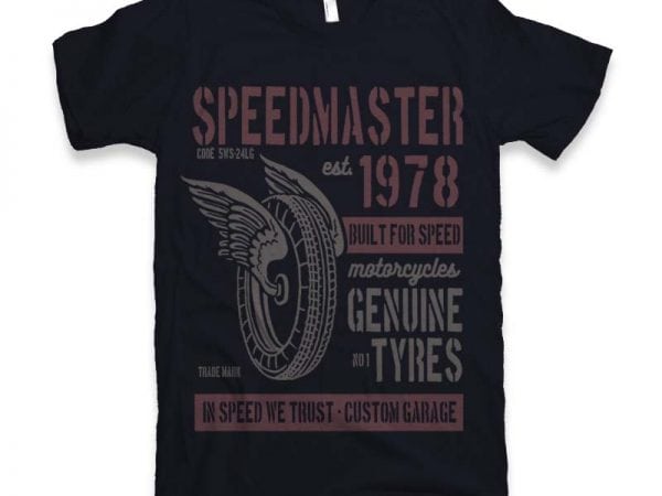Speed master graphic tee design Speed master graphic tee design