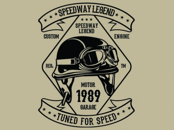 Speedway legend helmet t-shirt design Speedway legend helmet t-shirt design