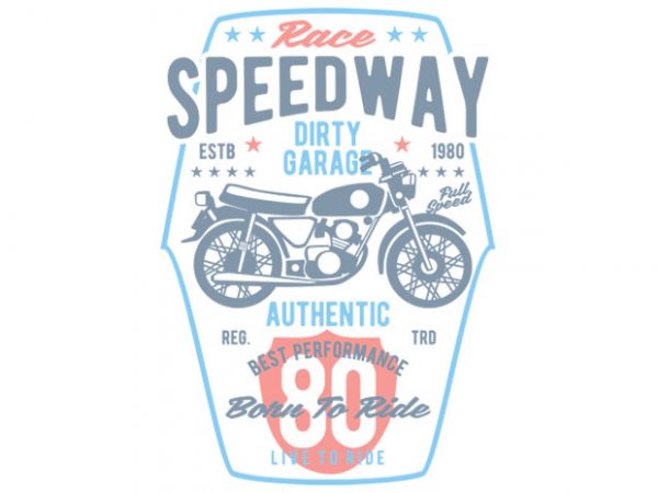 Speedway motorcycle t-shirt design