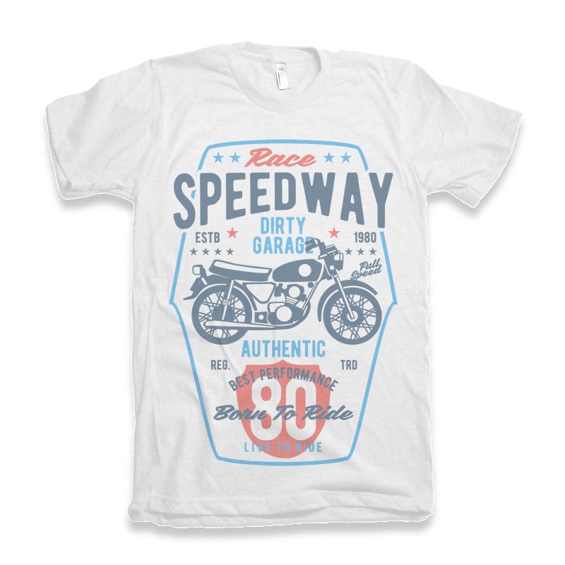 Speedway Motorcycle t-shirt design tshirt design for merch by amazon