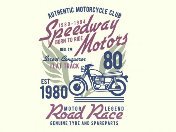 Speedways motor t-shirt design