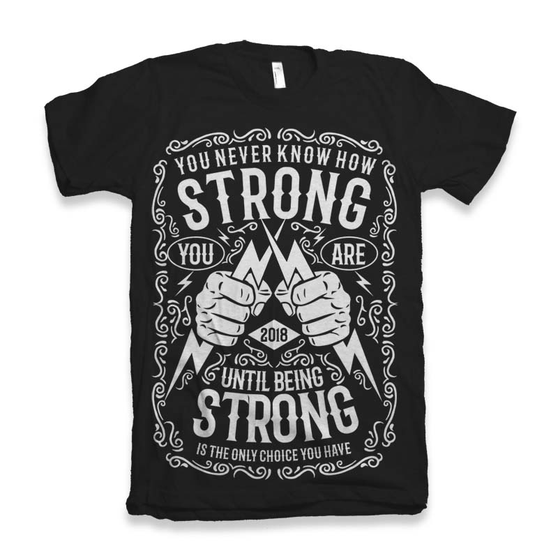 Strong Vector t-shirt design t shirt design png