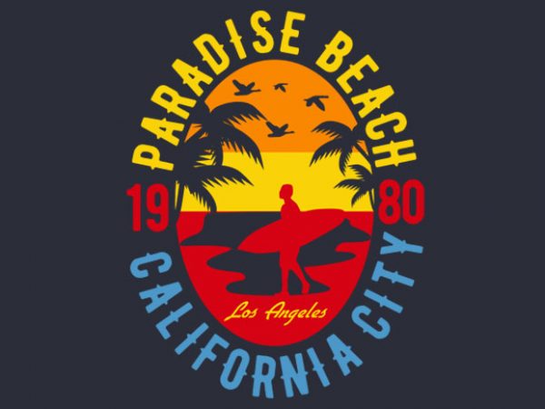 Sunshine paradise tshirt design