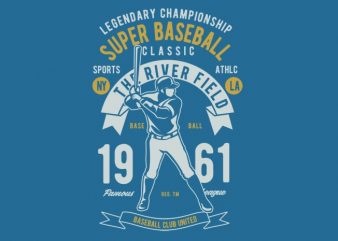 Super Baseball tshirt design