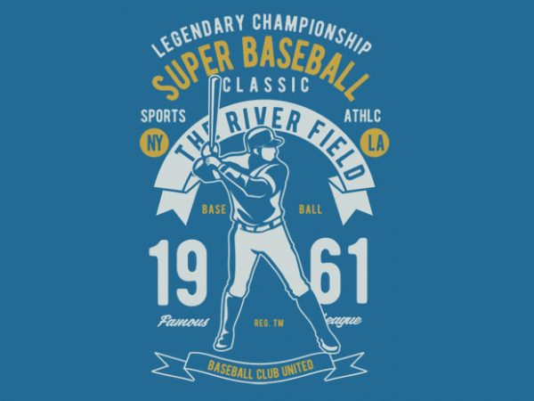Super baseball tshirt design