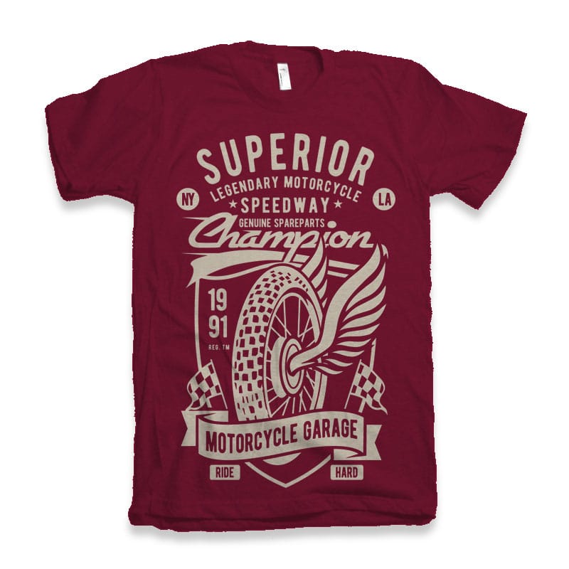 Superior Motorcycle Garage t shirt designs for teespring