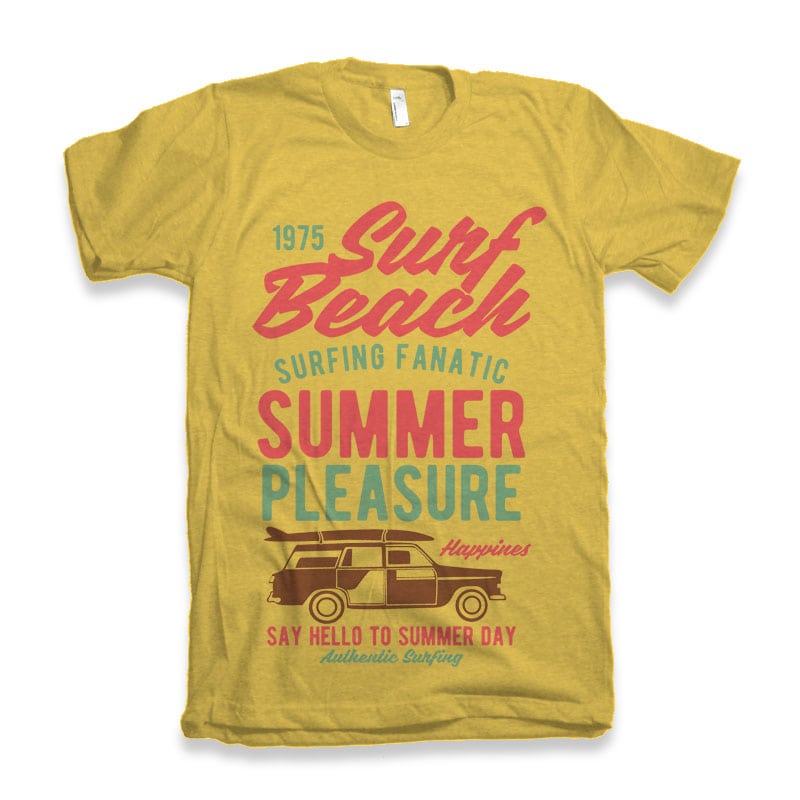 Surf Beach t-shirt design t shirt designs for teespring